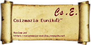 Csizmazia Euniké névjegykártya